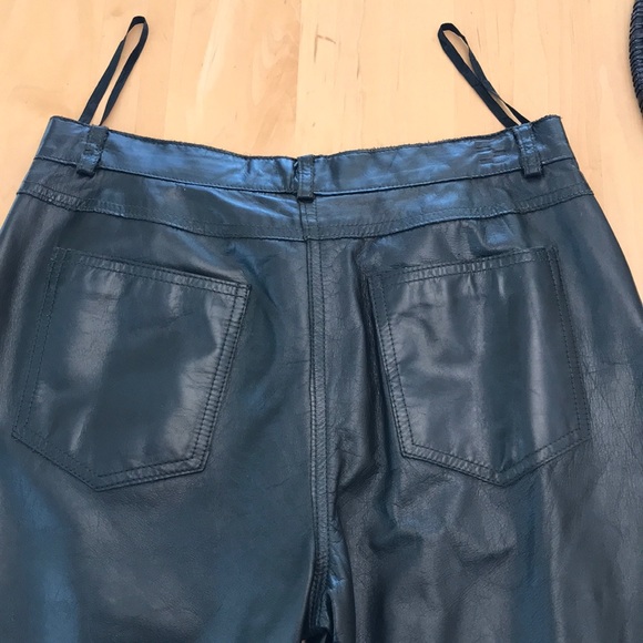 NEW LEATHER KENNETH COLE Sz 8 PANTS - Picture 3 of 8